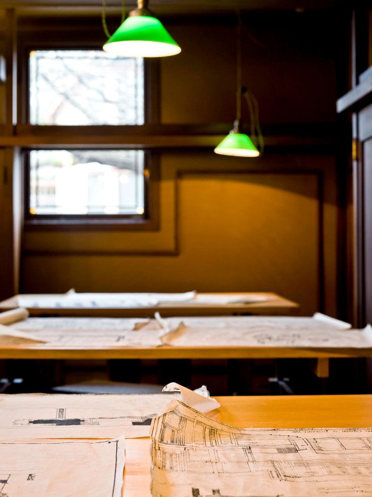 Frank Lloyd Wright Home and Studio for a Traditional Home Office with a Oak Park and Frank Lloyd Wright Home & Studio by Cynthia Lynn Photography