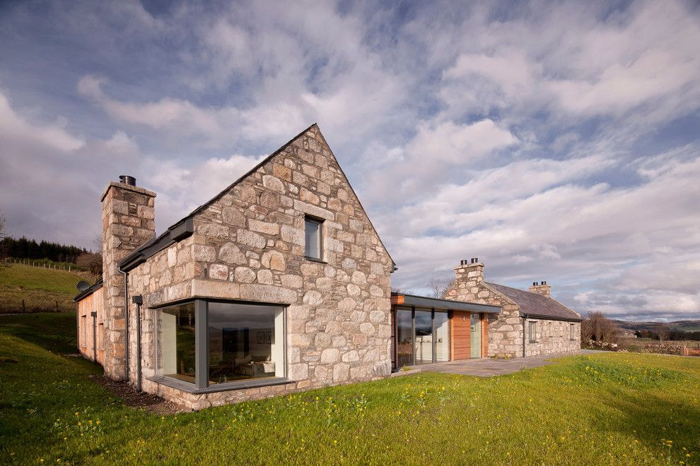 Franklin Building Supply for a Farmhouse Exterior with a Stone Cottage and Torispardon Cottage by Drbarbour Photography