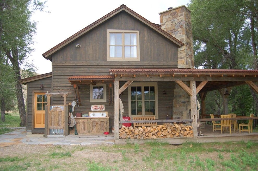 Front Porch Denver for a Rustic Exterior with a Chimney and Fishing Ranch by Coburn Development