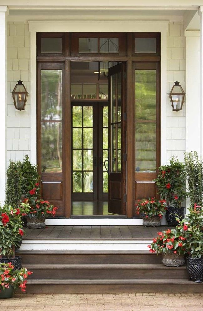 Front Stoop for a Traditional Entry with a Transom and Palmetto Bluff   Private Residence by Linda Mcdougald Design | Postcard From Paris Home