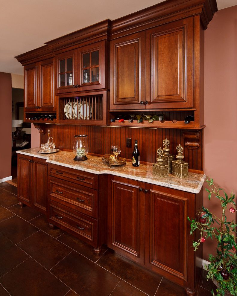 Fuda Tile for a Traditional Kitchen with a Traditional and Elegant Kitchen Renovation by Creative Design Construction, Inc.