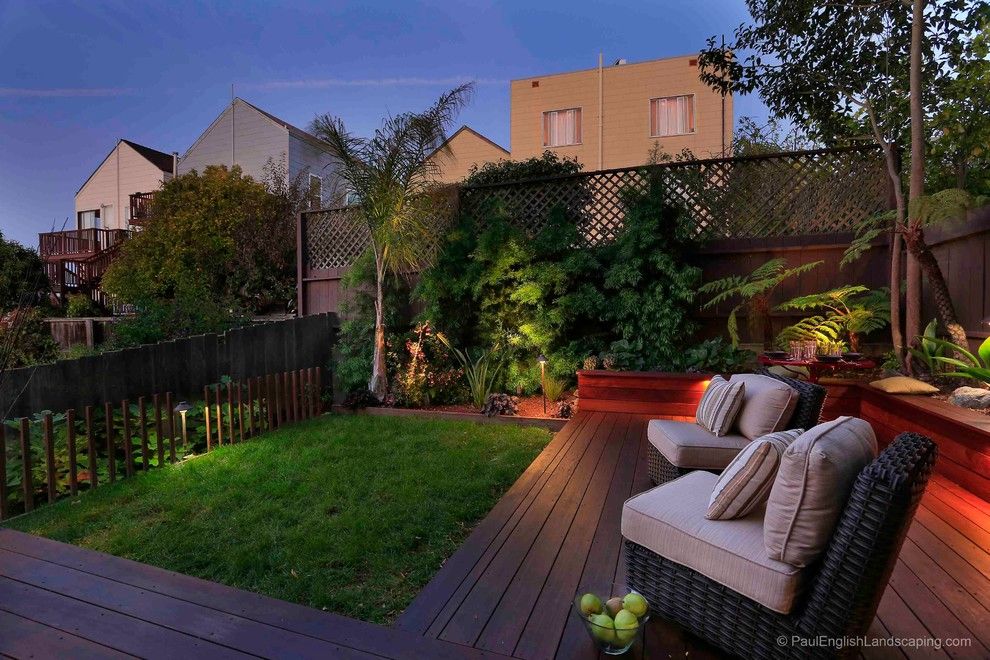 Fx Luminaire for a Contemporary Deck with a Ipe and Potrero Hill Backyard by Paul English Landscaping