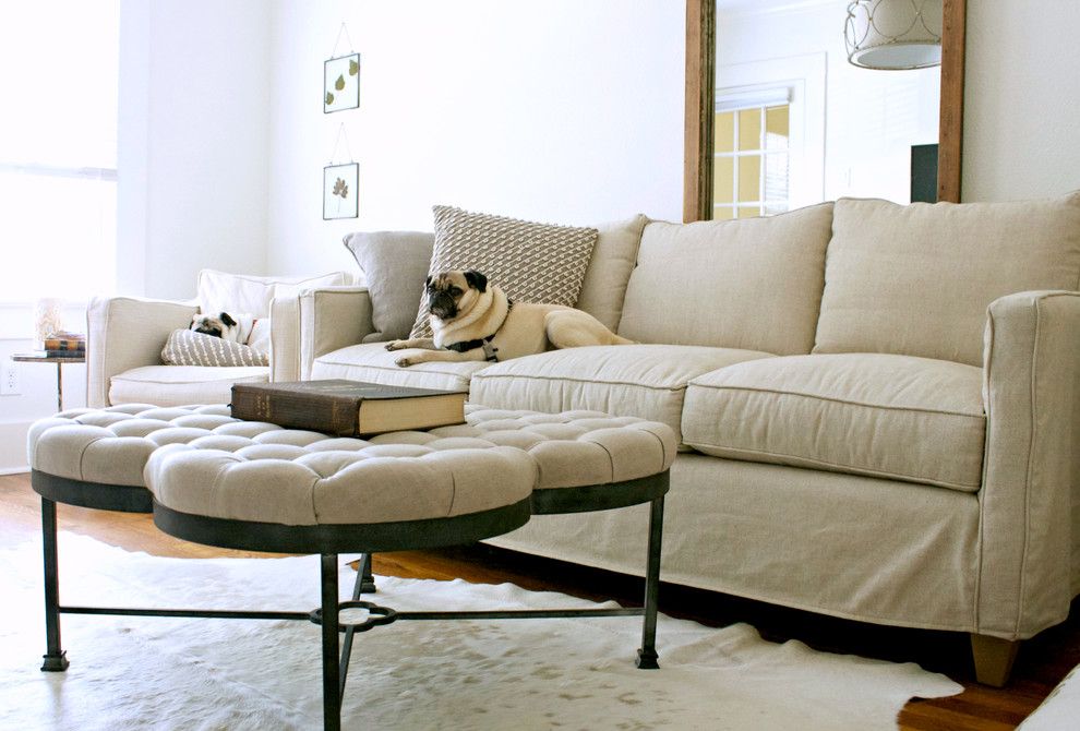 Gabby Furniture for a Transitional Living Room with a My Houzz and My Houzz: Gagnon Residence by Mina Brinkey