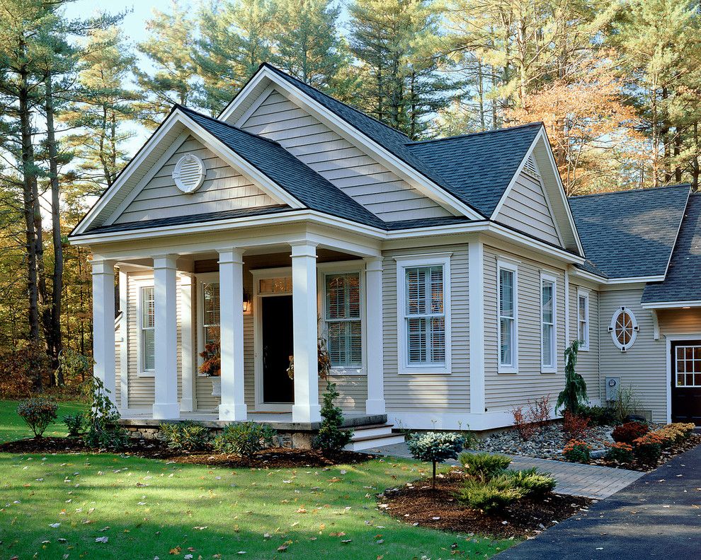 Gable Roof for a Traditional Exterior with a Wood Post and 2000 Showcase by Witt Construction