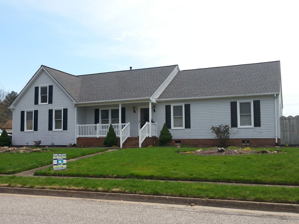 Gaf Timberline Hd for a Traditional Exterior with a Traditional and Gaf Timberline Hd Pewter Grey 805 Poplar Ridge Dr. by Atlantic Craftsman Co