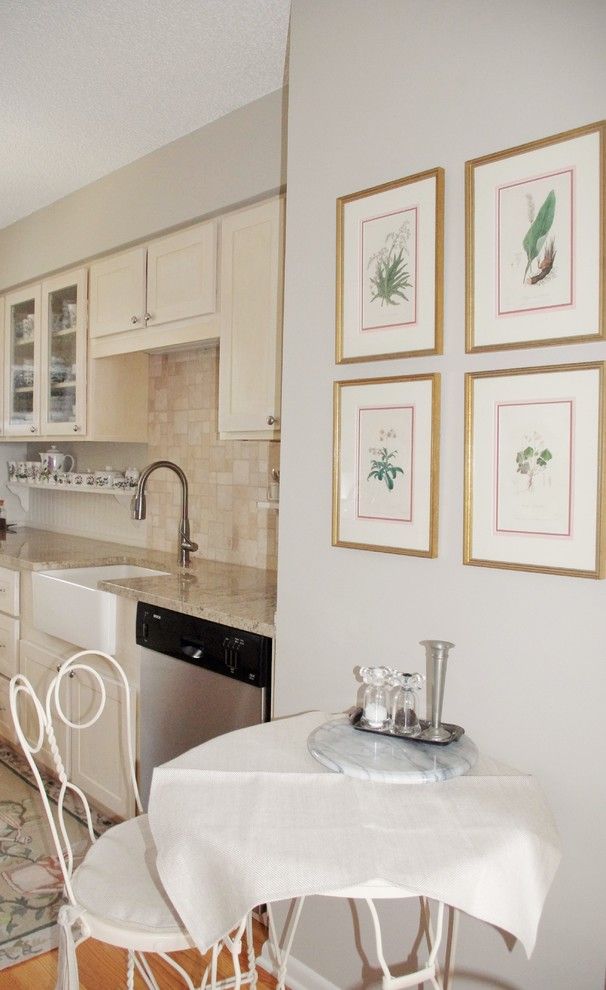 Galley Kitchen for a Traditional Kitchen with a Traditional and Small Kitchen Nook by J. Cashier Interiors