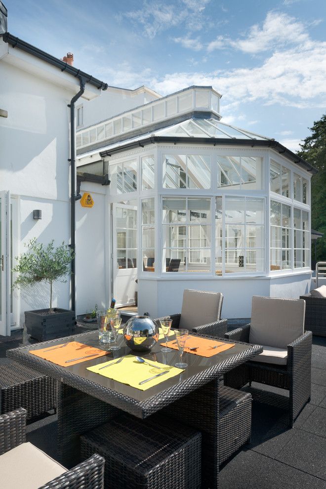 Gardiners Furniture for a Victorian Patio with a Square Table and Collingwood by Colin Cadle Photography