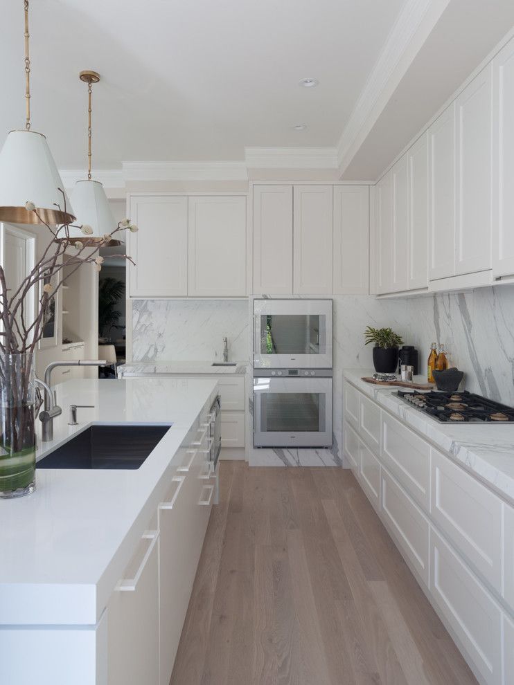 Gardner White Clearance for a Contemporary Kitchen with a White Oven and Greenwich Street by Green Couch Interior Design