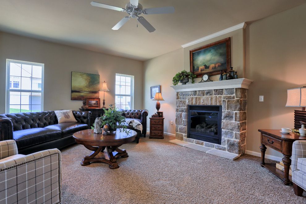 Garman Builders for a Traditional Family Room with a Ceiling Fans and 114 Summerlyn Drive by Garman Builders Inc.