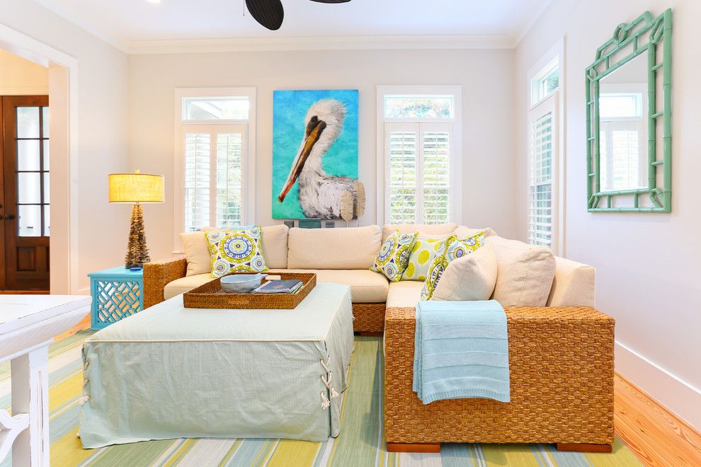 Gdc Home for a Beach Style Family Room with a Plantation Shutters and Kiawah Beach House for Gdc by Matthew Bolt Graphic Design