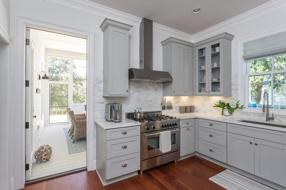 Gdc Home for a Beach Style Kitchen with a Gray and White and Cottage Design by Deirdre Stevens by Gdc Home