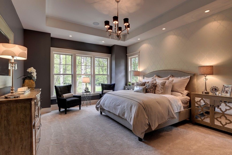 Gehan Homes for a Traditional Bedroom with a Pendant Light and 2013 Luxury Home Inver Grove Heights by Highmark Builders