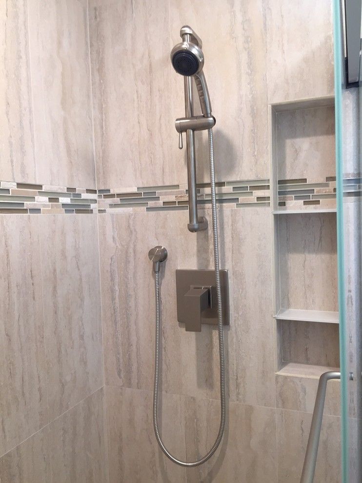 Gemco for a Contemporary Spaces with a Shower Shelves and Persson Bathroom Renovation by Gemco Usa