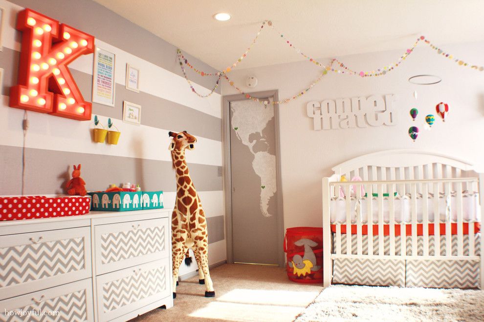 Gender Neutral Nursery for a Contemporary Nursery with a Nursery Dresser and Gender Neutral Nursery by Howjoyful Design Studio