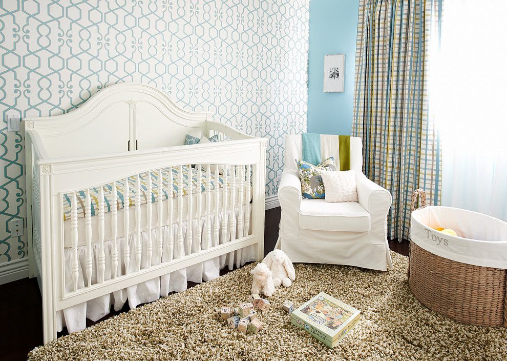 Gender Neutral Nursery for a Traditional Nursery with a Slipcover and Transitional Home by Fina Designs