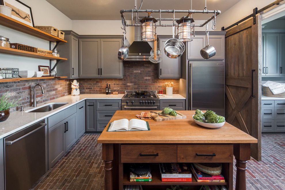 General Shale Brick for a Traditional Kitchen with a Electrolux and Central Texas Custom Home by Dawn Hearn Interior Design