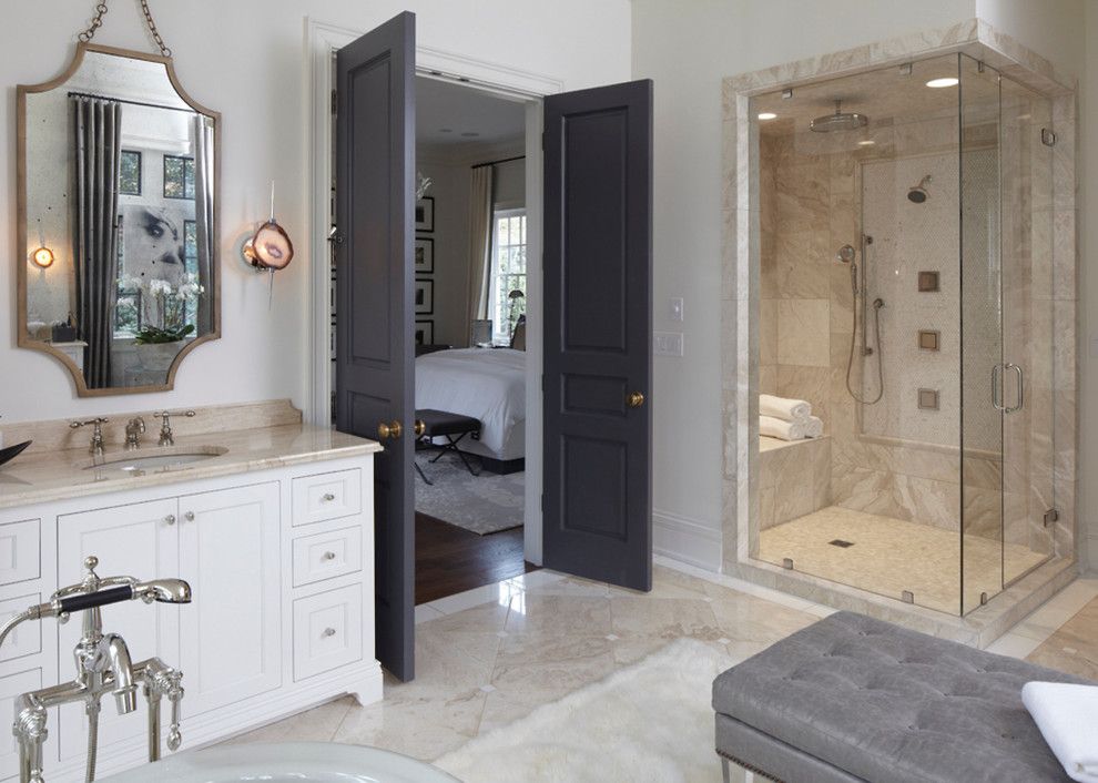 George Morlan Plumbing for a Traditional Bathroom with a Vintage Mirror and Products We Love! by Buffalo Plumbing Showroom