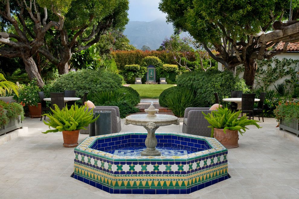 George Washington Toma for a Mediterranean Patio with a Mediterranean and Montecito, George Washington Smiths Design Studio by Margie Grace   Grace Design Associates