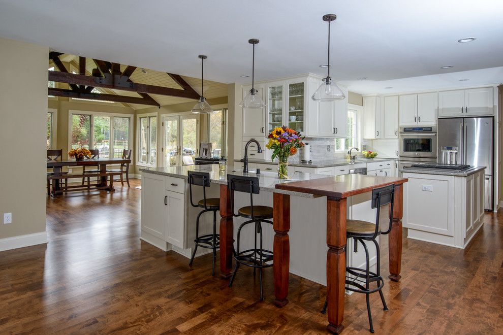 Gerhards Appliances for a Contemporary Kitchen with a Trusses and Delafield First Floor Renovation by Gmh Construction