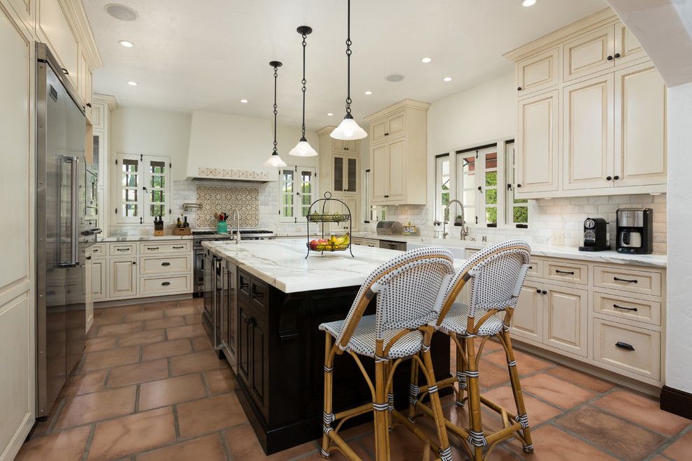 Get Rid of Fruit Flies for a Mediterranean Kitchen with a Spanish Style and Lombardy as Built Kitchen by Chelsea Construction Corporation