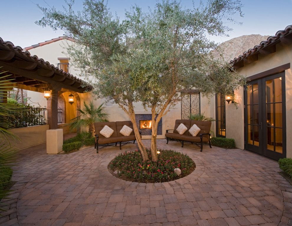 Get Rid of Fruit Flies for a Mediterranean Patio with a Tile Roof and Indian Wells Private Villas by Danielian Associates Architecture + Planning