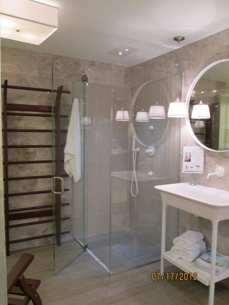 Glass Crafters for a Eclectic Bathroom with a Glass Shower and Glasscrafters' Majestic Series by Glasscrafters Inc