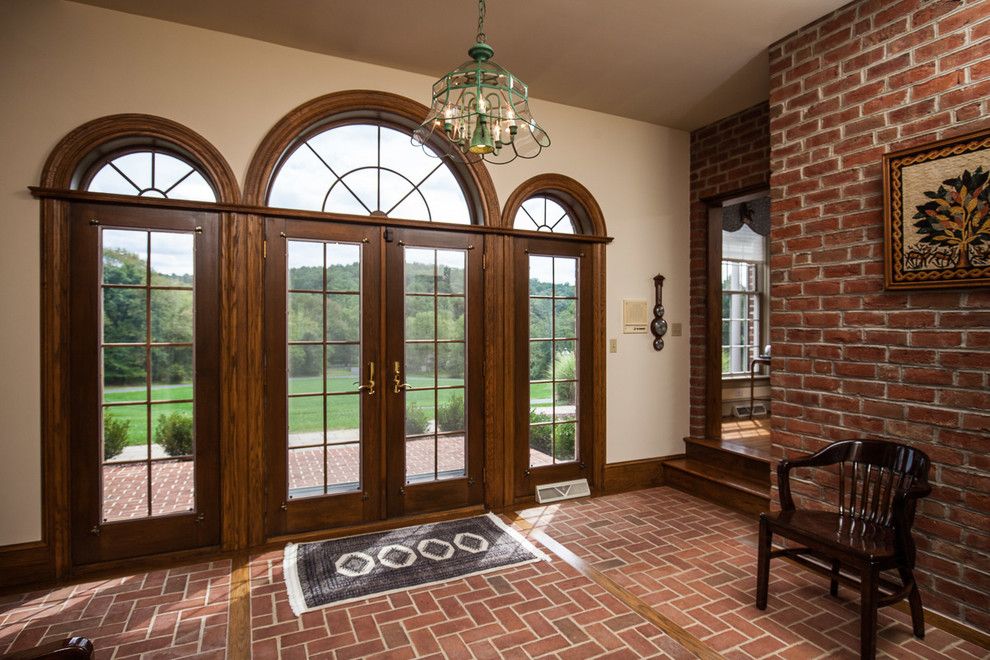 Glen Gery Brick for a Traditional Entry with a Red Brick and Misc. Interior Brick Projects by Glen Gery Brick