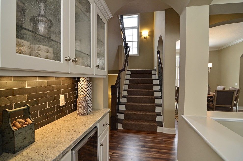 Gonyea Homes for a Traditional Kitchen with a White Painted Cabinets and Woolman Woods Model   Spring 2012 by Gonyea Homes & Remodeling