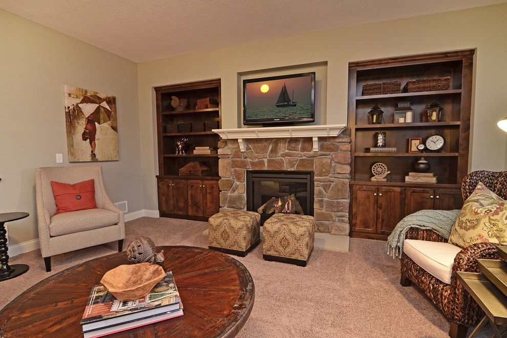 Gonyea Homes for a Traditional Living Room with a Tray Side Table and Hampton Hills Model by Gonyea Homes & Remodeling