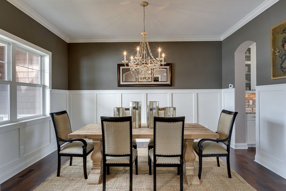 Gonyea Homes for a Transitional Dining Room with a Luxury Home and Dining Room   Kintyre Model   2014 Spring Parade of Homes by Gonyea Homes & Remodeling