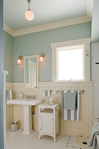 Gossamer Blue for a Traditional Bathroom with a Traditional and Traditional Bathroom Remodel by Gaspar's Construction