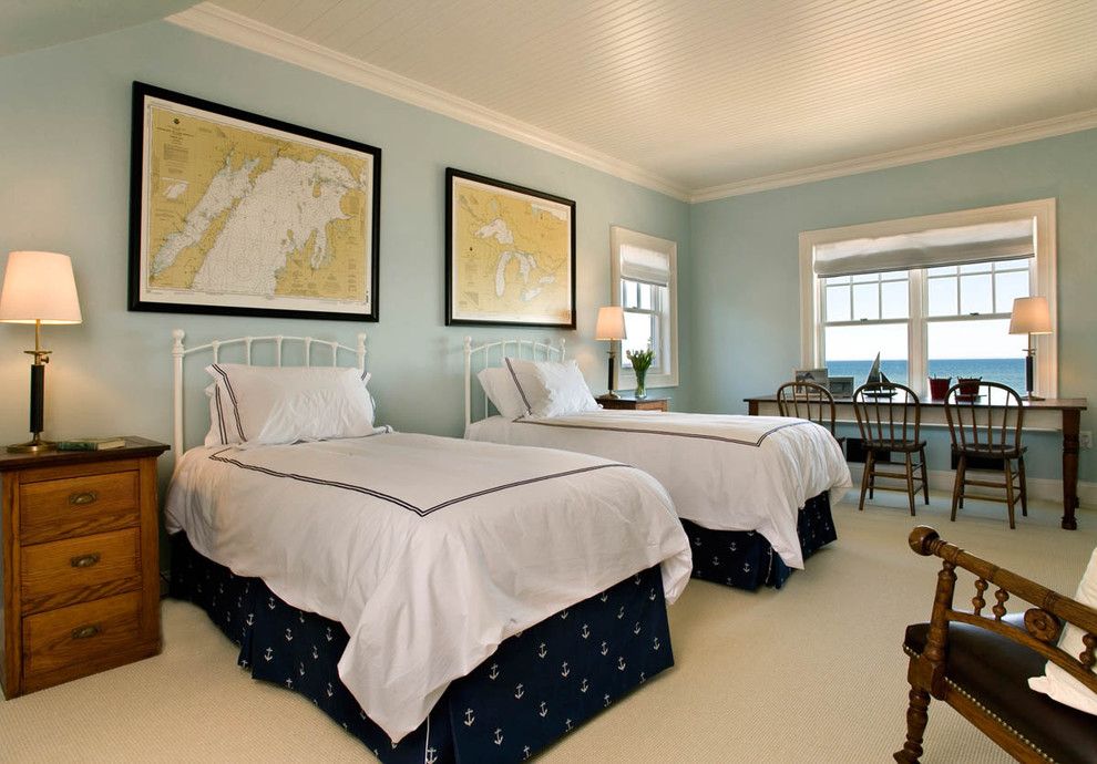 Gossamer Blue for a Traditional Kids with a Beach House and the Redfield Home by Mitch Wise Design,Inc.