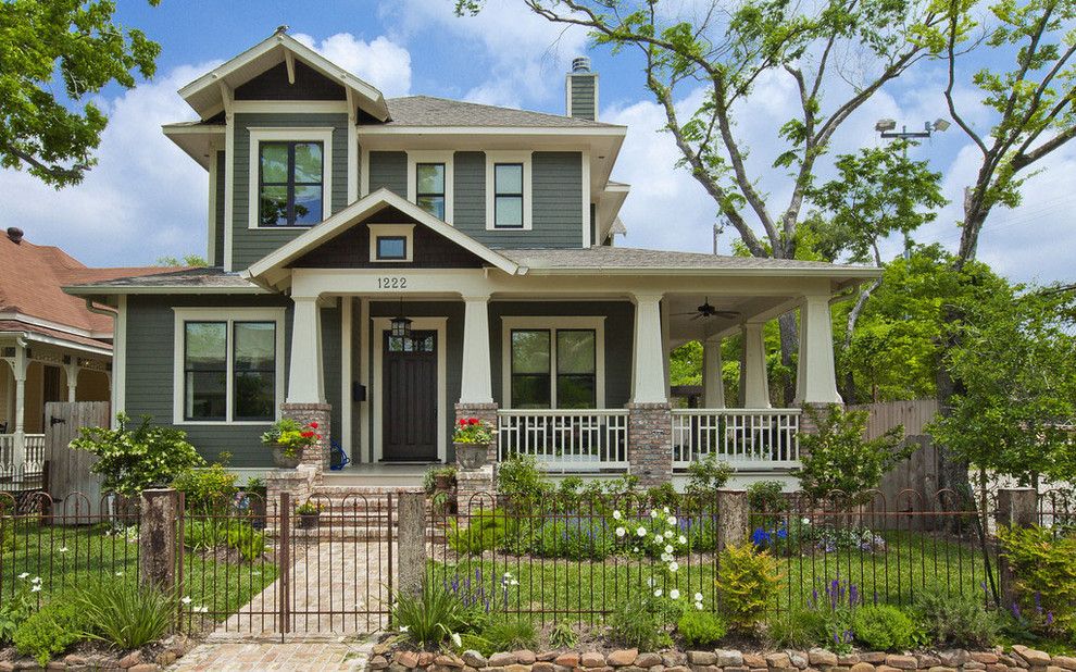 Graber Post Buildings for a Craftsman Exterior with a Pendant Light and Allston Residence by 2scale Architects