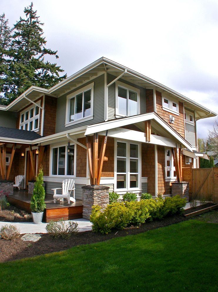 Graber Post Buildings for a Craftsman Exterior with a Shingle and Mukilteo Style by Sellentin True Design Build