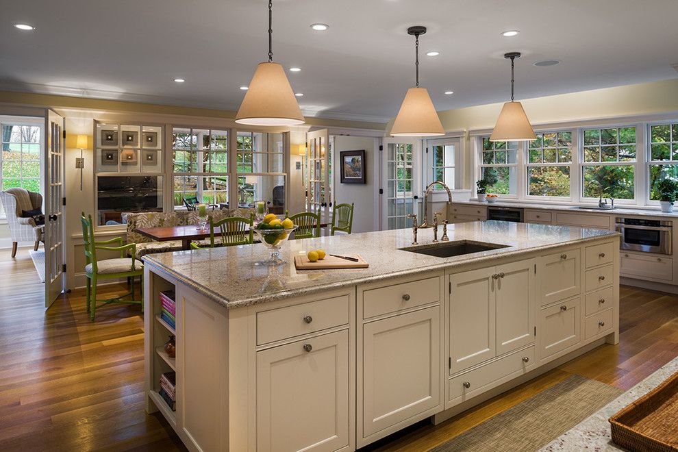 Granite Edges for a Traditional Kitchen with a Wood Floor and Gladwyne Redux by Jms Architecture Llc