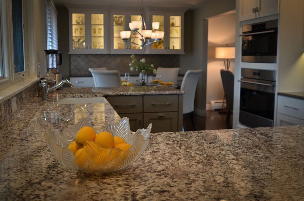 Granite Imports for a Transitional Kitchen with a Granite Kitchen Counter and Bianco Antico Granite and Quartz! by Granite Imports