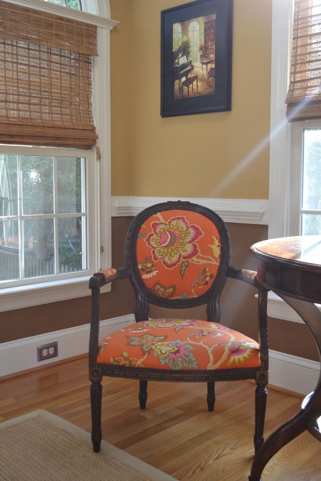 Greenfront Furniture For A Transitional Sunroom With A Chocolate