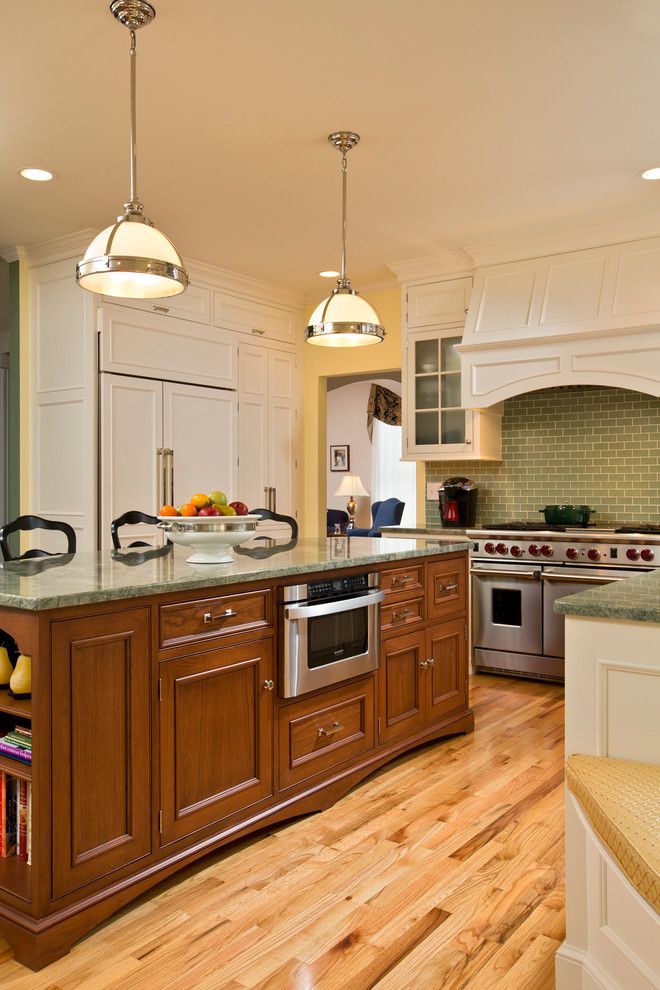 Gunnite for a Traditional Kitchen with a White Kitchen and Spring Kitchen by Teakwood Builders, Inc.