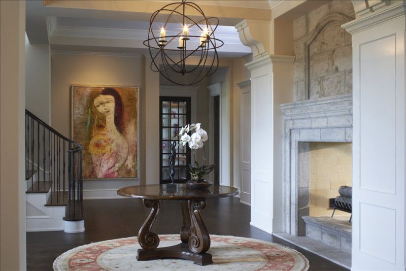 Guy Chaddock for a Eclectic Entry with a Jamali and Foyer by Gabberts Design Studio