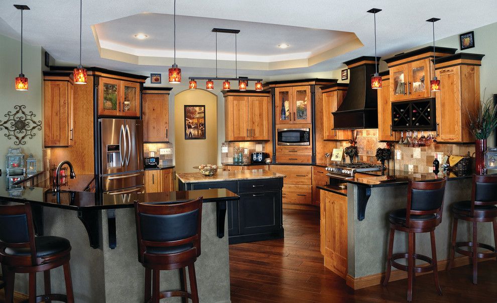 Haas Cabinets for a Contemporary Kitchen with a Cabinetry and Opulent Rustic Cherry Kitchen | Haas Cabinet by Haas Cabinets