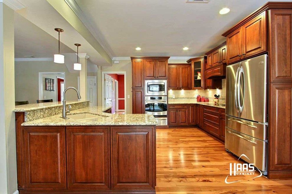 Haas Cabinets for a Craftsman Kitchen with a Haas Cabinet and Colonial Cherry | Haas Cabinet by Haas Cabinets