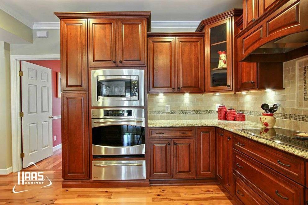 Haas Cabinets For A Craftsman Kitchen With A Red And Colonial