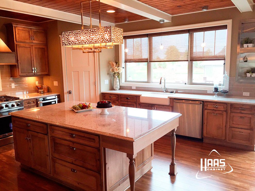 Haas Cabinets for a Rustic Kitchen with a Cabinets and Cottage Rustic Distressed Kitchen | Haas Cabinet by Haas Cabinets