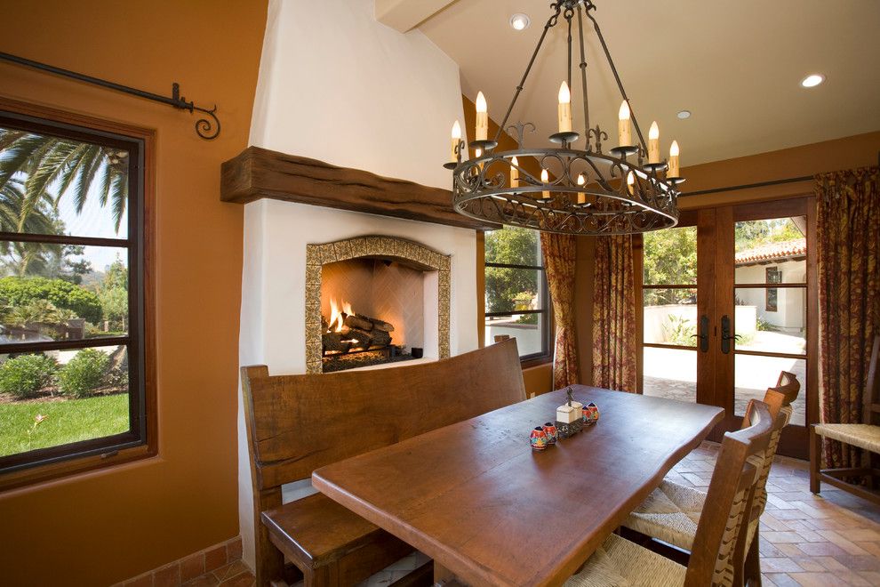 Hacienda Lighting for a Mediterranean Kitchen with a San Diego and Haute Hacienda by Hamilton Gray Design, Inc.