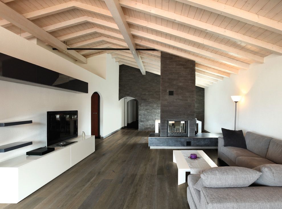 Hallmark Flooring for a Contemporary Living Room with a Hand Applied and Del Mar Alta Vista Hardwood Flooring Collection From Hallmark Floors Inc by Hallmark Floors