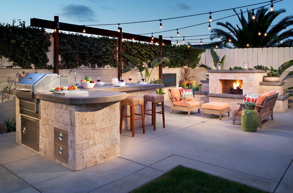 Hammary for a Contemporary Patio with a Outdoor Fireplace and Maruccia Residence by Promised Path Landscaping Inc