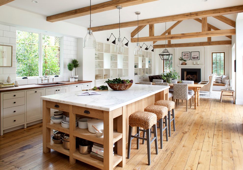 Hammary for a Farmhouse Kitchen with a Window and Mill Valley by Ken Linsteadt Architects