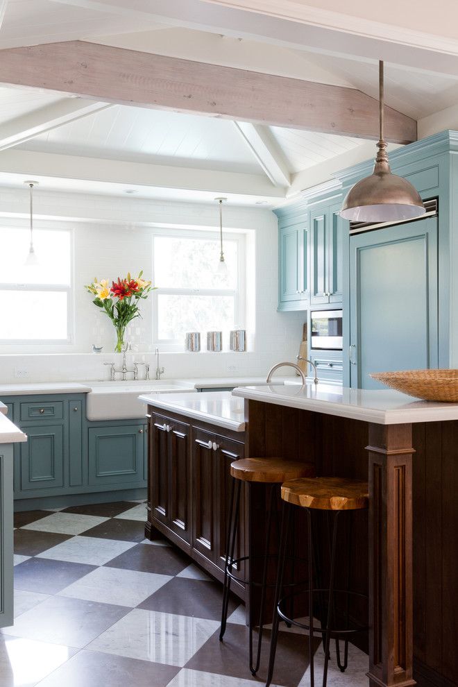 Handsome Cabinets for a Traditional Kitchen with a Eclectic and Franklin Hills by Taylor Jacobson Interior Design