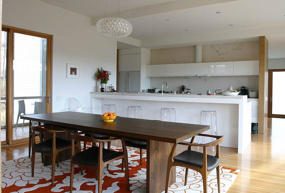 Hemnes Ikea for a Modern Kitchen with a Sliding Glass Door and Modern Kitchen by Leap Architecture