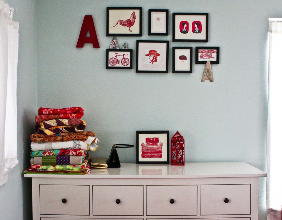 Hemnes Ikea for a Transitional Bedroom with a Transitional and My Houzz: A Crafty Baker Gets Creative with a Small Space and Small Budget by Caela Mckeever